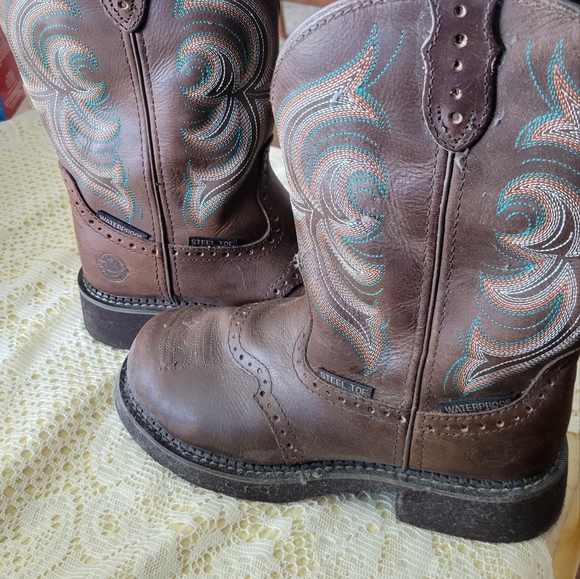 Steel toe work boots womens size 7.5 new - Picture 3 of 3